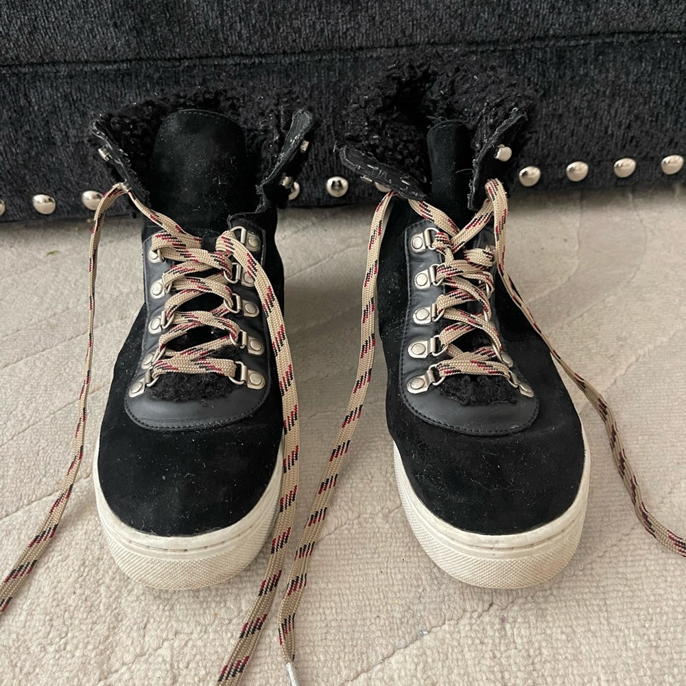 Sam Edelman High Top Fur Sneakers